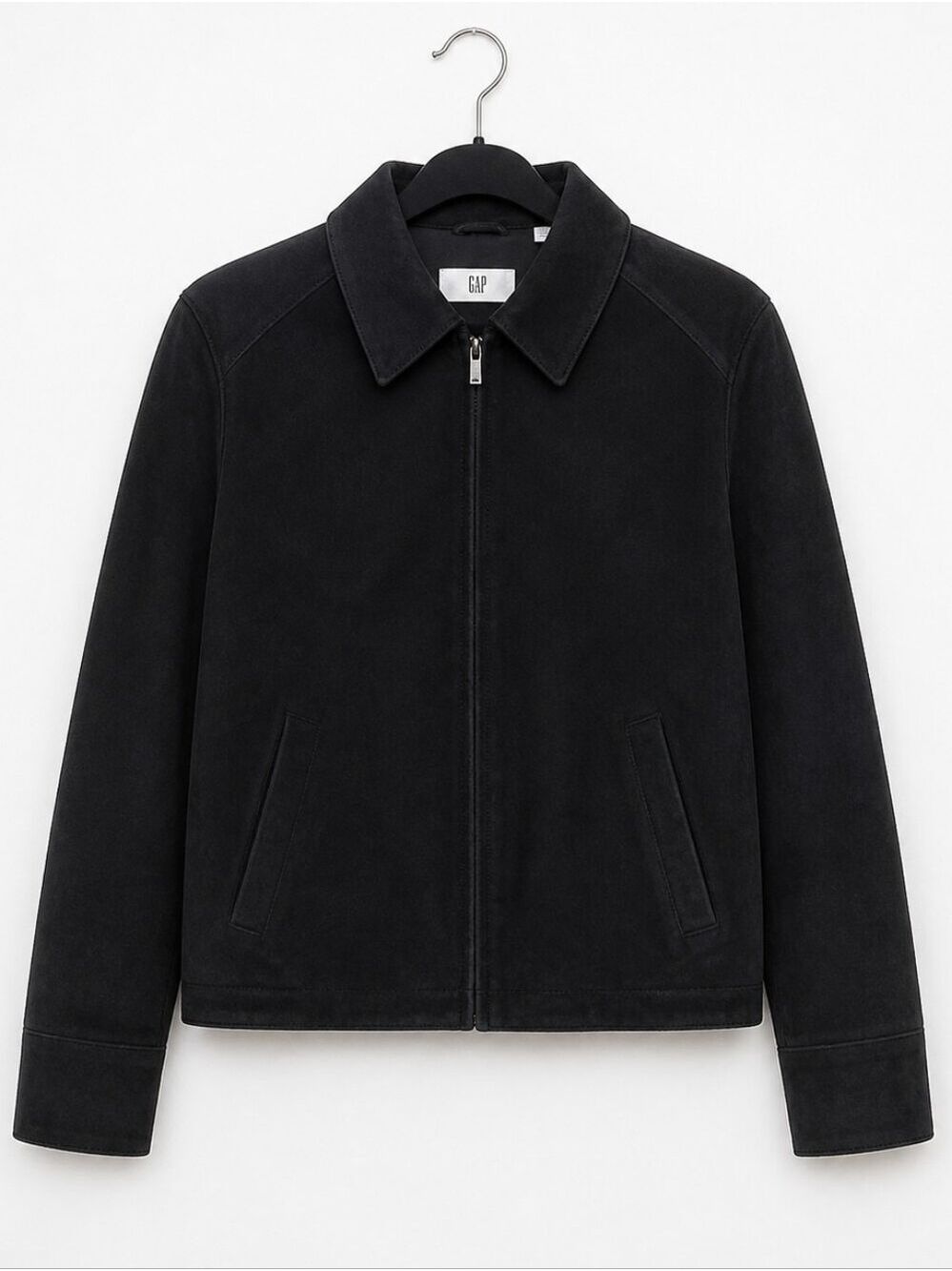 DKNY City Suede Leather Zip Coat Women's Size 14